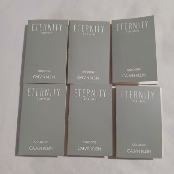 Eternity for Men Calvin Klein (Set of 6) Cologne .04 fl oz samples NEW - Picture 2 of 6